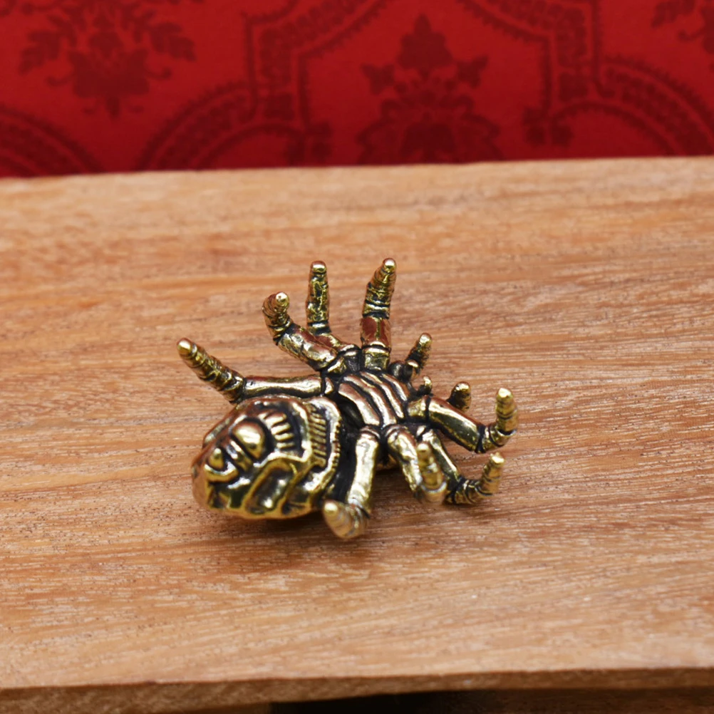 

Small Vintage Brass Spider Ornament Decorative Sculpture for Home Office Living Room Steampunk Decoration Brass Spider Ornament
