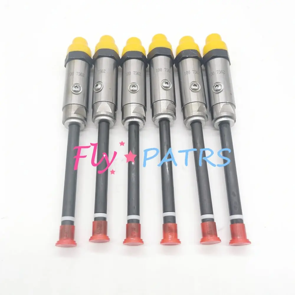 

6Pcs Fuel Injector 0R-4343 100-7562 For Caterpillar CAT 3406 3406C Engine 980G