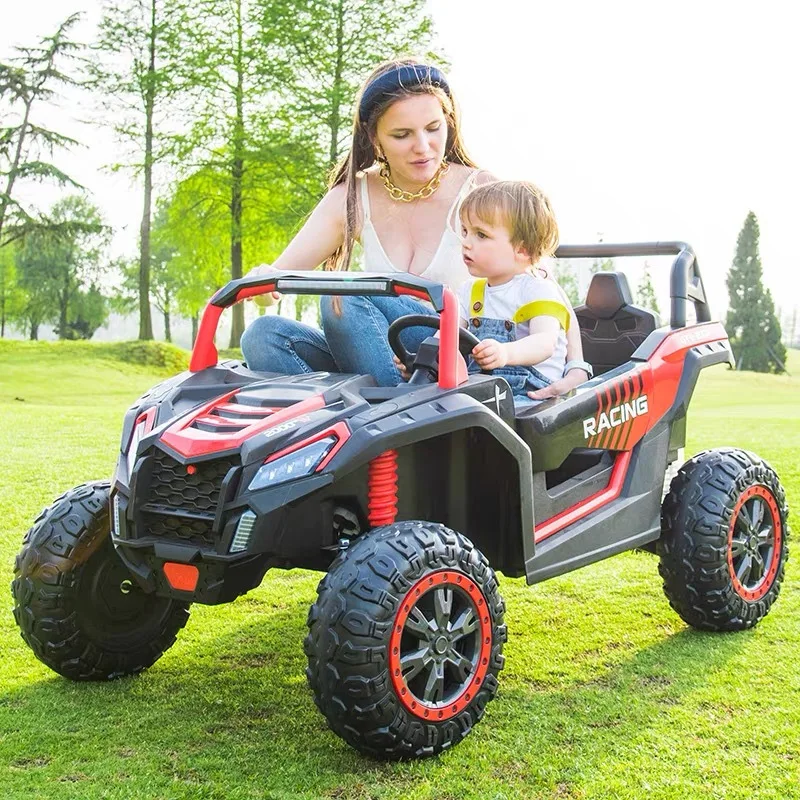 2025 Remote Control 12V Battery Power 2 Leather Seats Big Kids Ride-on Car Four Wheel with Music Moto Bike ATV for Adult