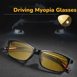 Day&night Vision Driving Outdoor Short Sight Goggles Small Frame Near Sight Glass Fashionable Ultra Light TR90 Myopia Glasses