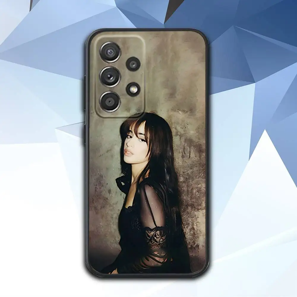 حافظة هاتف C-Camila Singer C-Cabello لهاتف سامسونج S 25,24,23,22,30,21,10,9,Ultra,Plus,Lite,FE,4,5G حافظة سوداء ناعمة