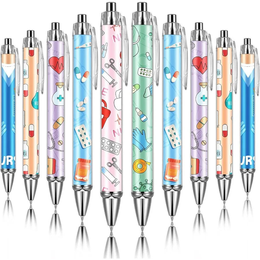 

Funny Nue Pens Lovely Cartoon Ballpoint Black Ink Retractable Press Nuing Pen for Appreciation Gifts Labor and Delivery Assista