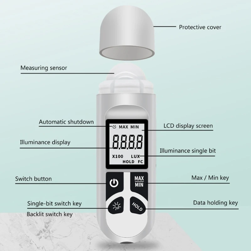 Light Meter Digital Luxometer 0~200000 Illuminometer Mini Photometer Drop Shipping