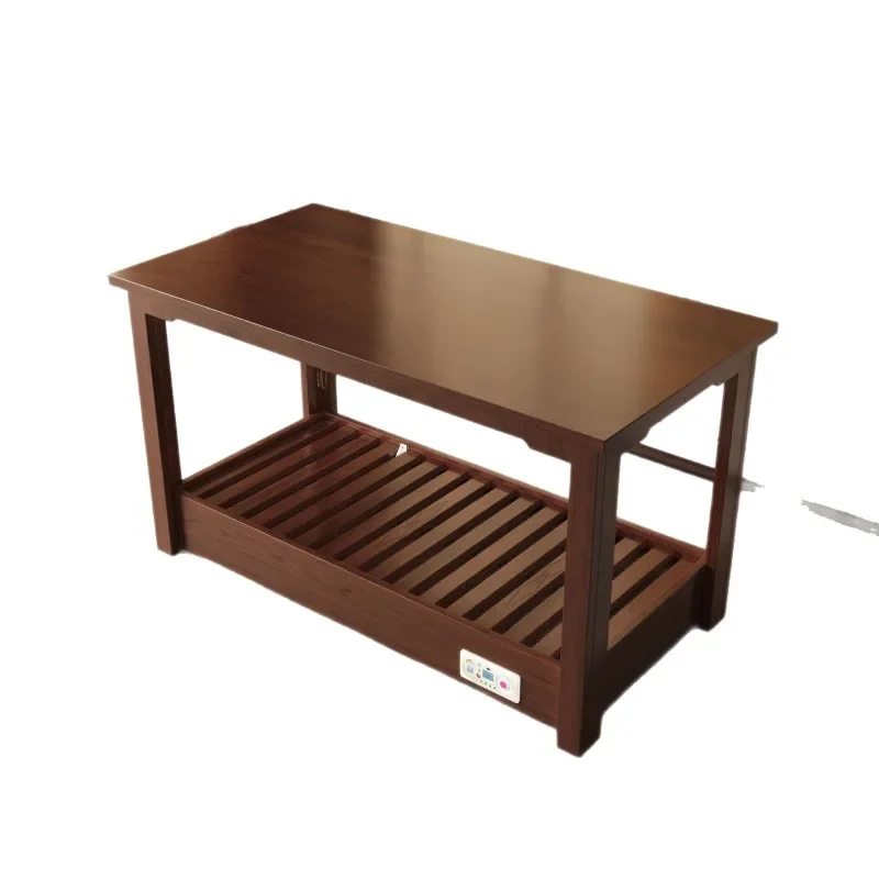 Solid wood heating table Electric heating coffee table, rectangular multi-functional fire rack Electric heating table