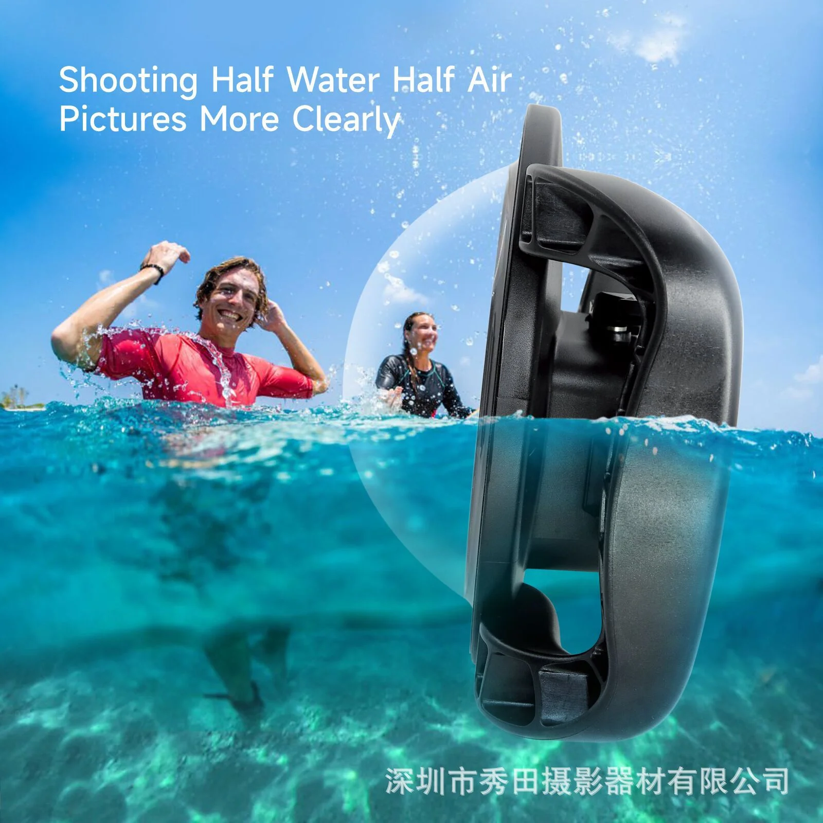 30M Waterproof Dome Port Underwater Housing Case With Floating Handle Trigger For Insta360 ACE Pro