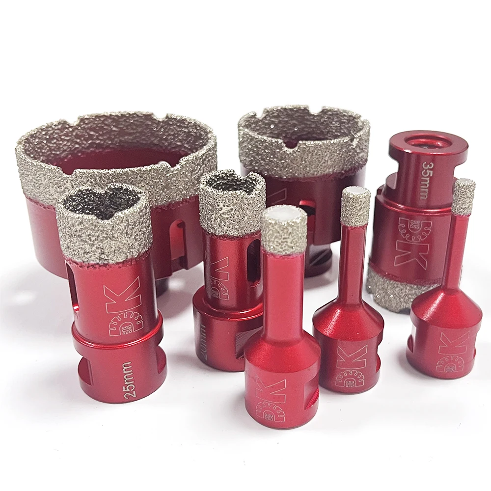 Diamond Drill Bit Dry Core Bit for Tile Granite Marble Stone Hole Saw Drilling Porcelain Cutter Dia 6 to 68mm