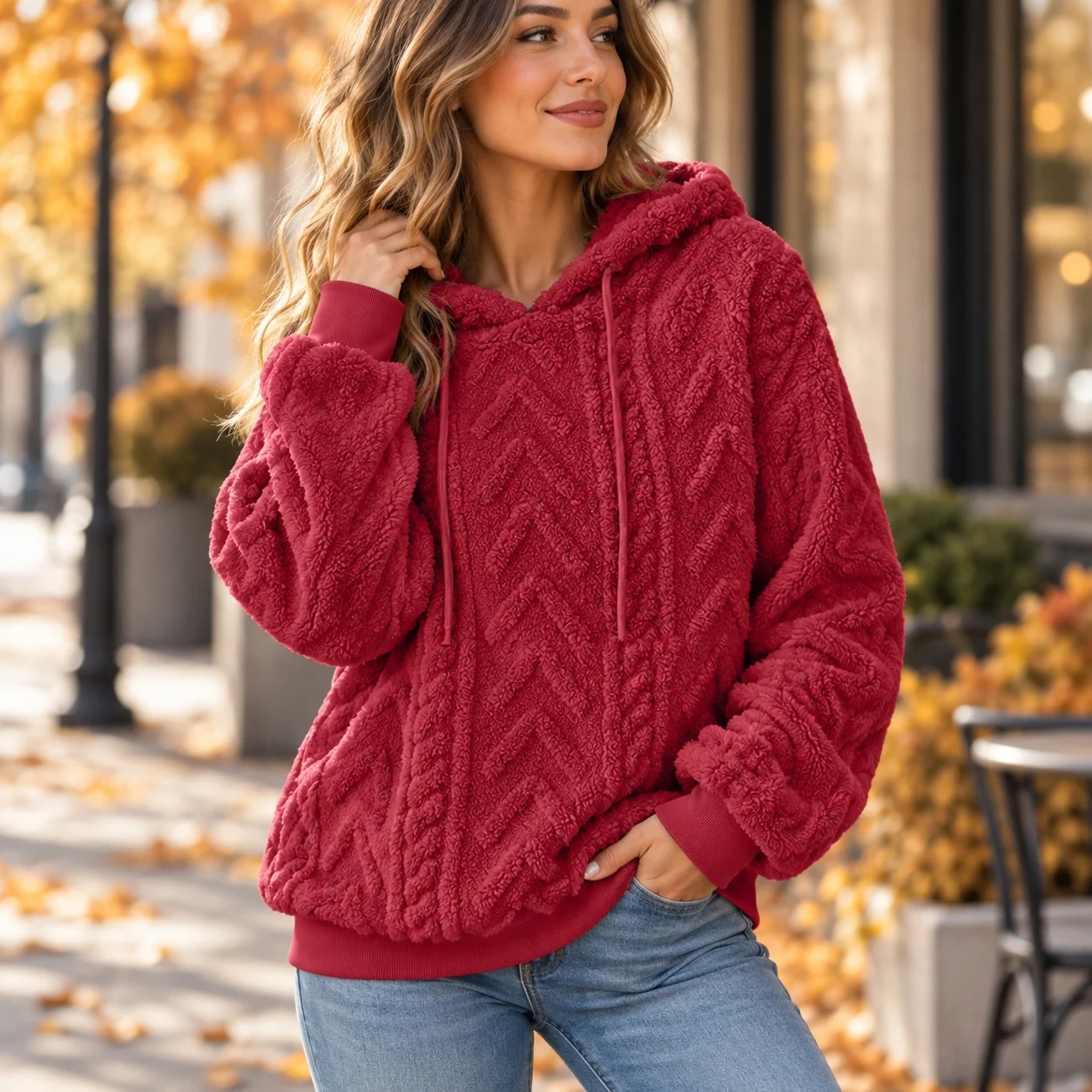 Hooded Patchwork Skirt Loose Fit Casual with Pullover Elegant Commute Regular Length Standard Length Autumn Skirts for Women