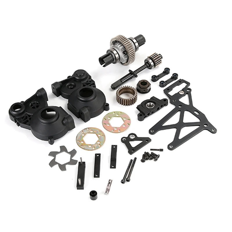 Differential Transmission Gear Box Complete & Brake Disc /Pad Kit For 1/5 HPI Rofun Rovan KM BAJA 5B 5T 5SC