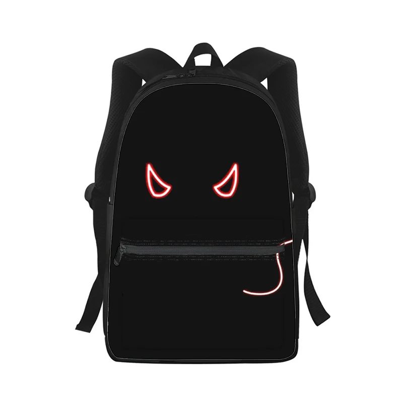 demon Lucifer Morningstar Men Women Backpack 3D Print Fashion Student School Bag Laptop Backpack Kids Travel Shoulder Bag