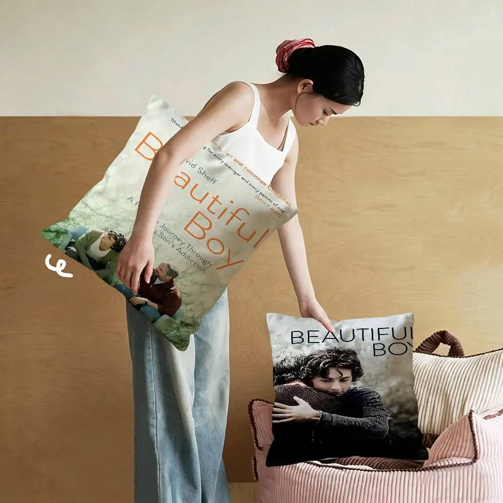 Movie Beautiful Boy  Maple Design Cushion Cover Happy Autumn Harvest decor Holiday Decorati Pillow Cover