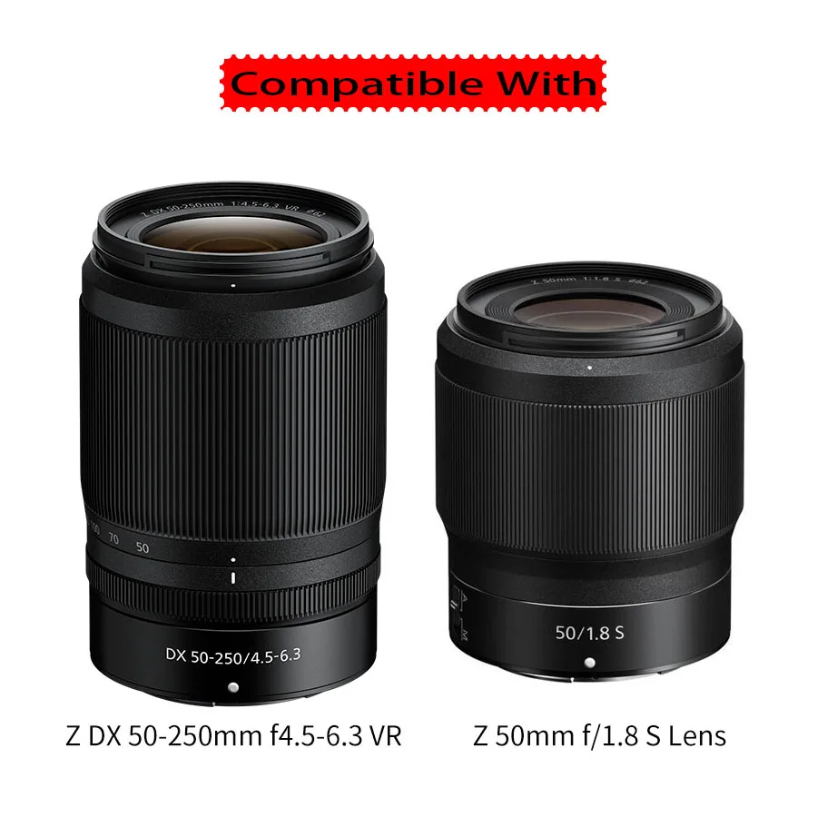 Camera Lens Hood HB-90A for Nikon Z Nikkor DX 50-250mm & 50mm f/1.8S 62mm Filter Lens Z50 Z5 Z6 Z7 Z6II Z7II Accessories