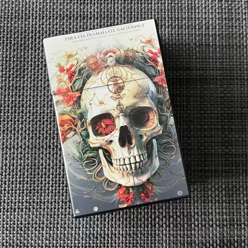 20er-Pack Clown-Totenkopf-Zigarettenetui aus Kunststoff, versiegelt, wasserdicht, tragbar, personalisiertes Zigarettenetui für Männer und Frauen, Geschenk, Raucherzubehör