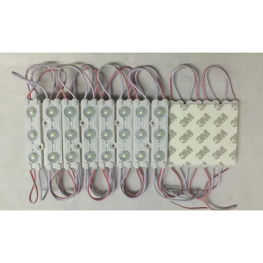 1000pcs/lot Super Bright 5730 LED Module Injection Lens 3leds/piece 12V 160 Degree Waterproof Warm White/Cool White