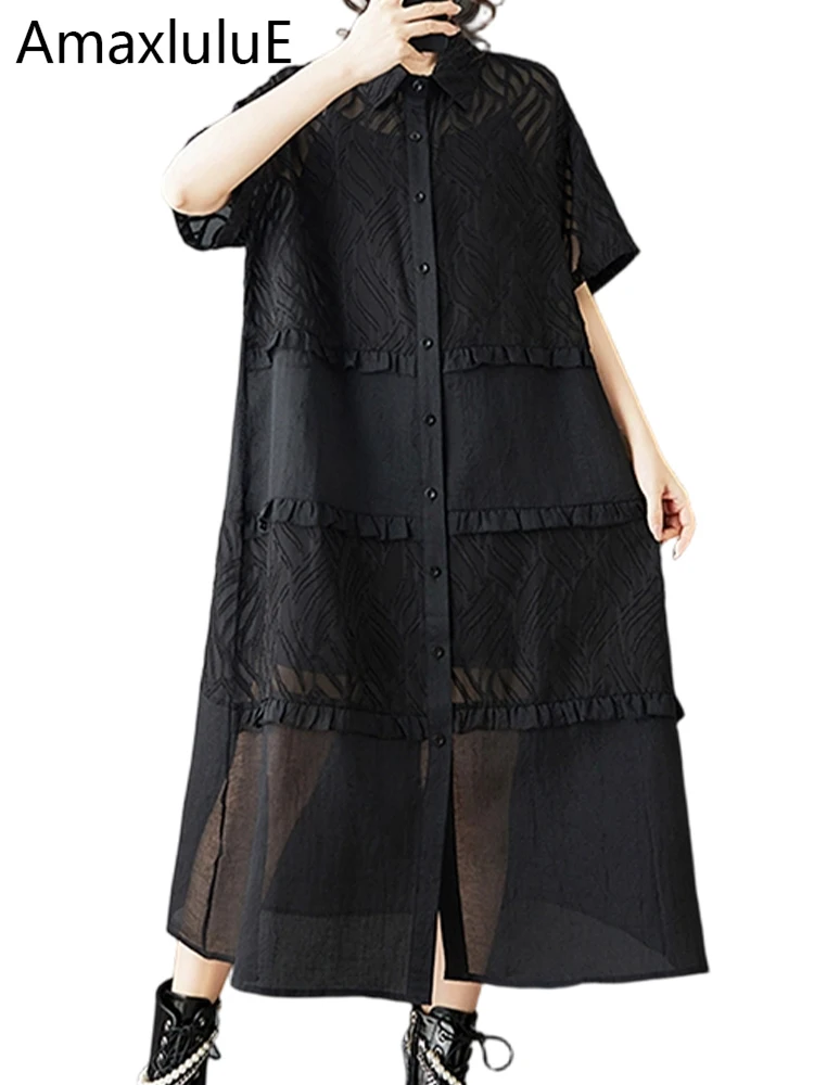 Amax LuluE Summer Vintage Abiti sexy allentati Femmine Design britannico Moda Abiti in pizzo Abiti da festa classici ed eleganti da donna