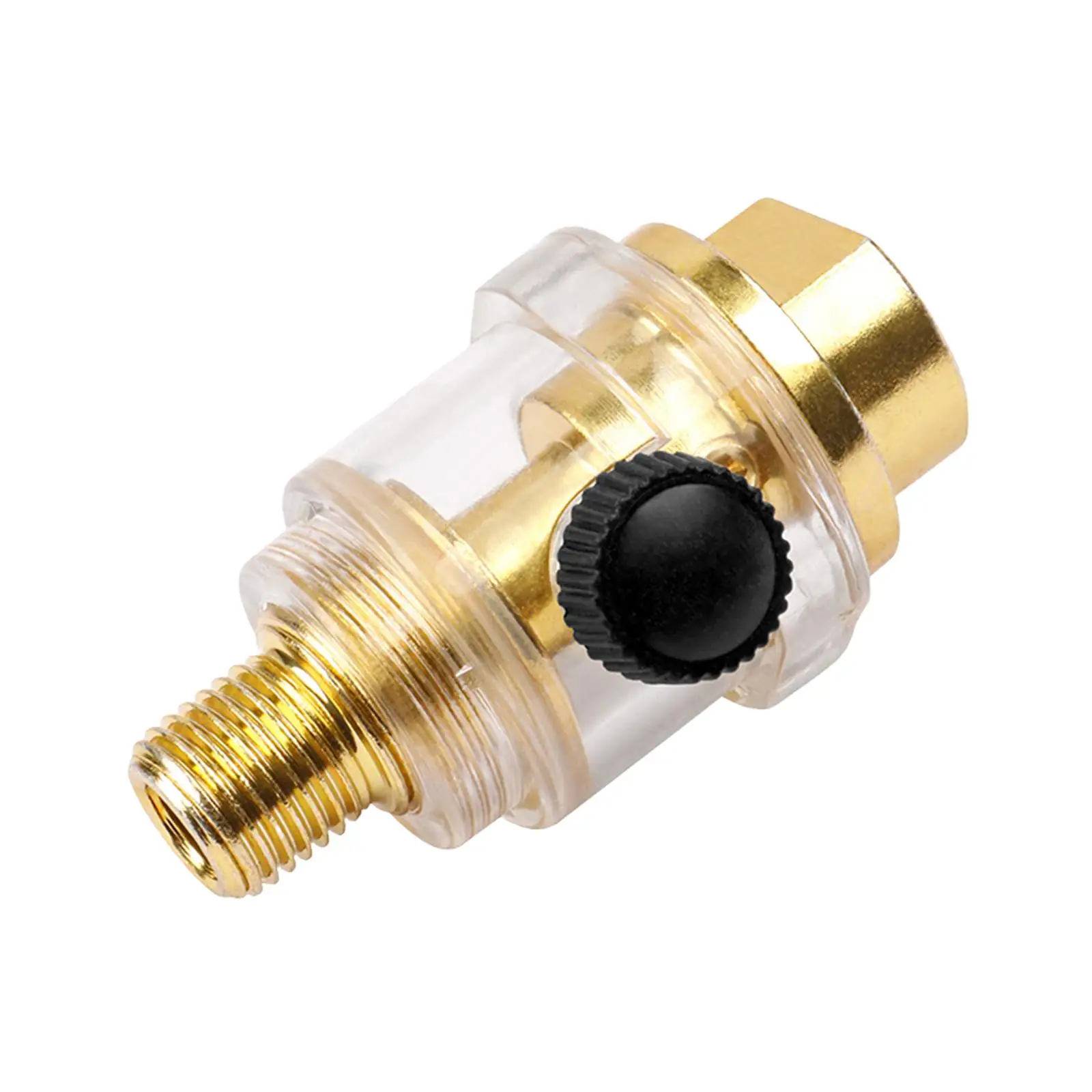 Mini in Line Oiler Lubricator Screw on Head Thread Clear Cover Easy to Install 1/4 in for Automatic Oiling Pneumatic Tool