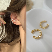 2023 Fashion Delicate Silver Color Cute Clip Earrings Female Buckle Ear Cuff No Piercings Fake Cartilage Ear for Women Jewelry