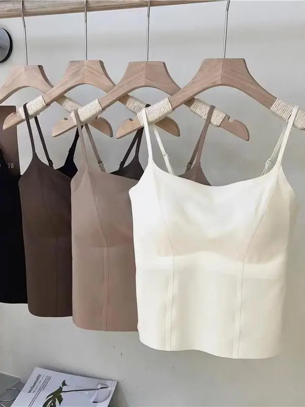 

Frida Flower Ice Silk Strapl Vest Women's New 2025 Summer Outdoor Wear Beautiful Ba Underwear with Chest Pad Inner Match...