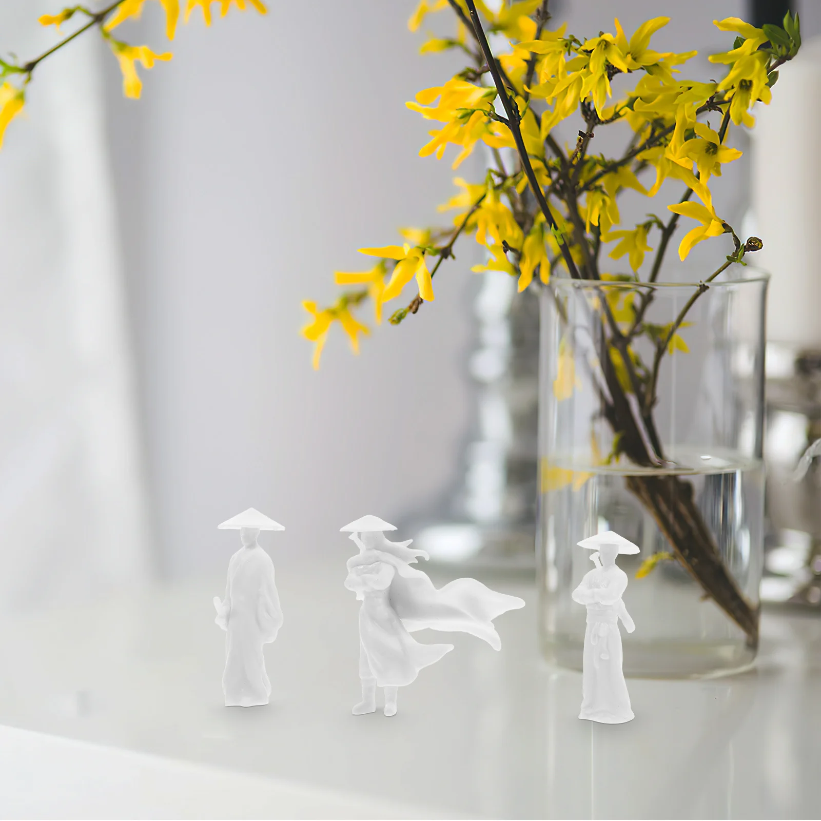 

3 Pcs Chinese Martial Arts Figure Cake Topper Desk Action Figures Trinkets