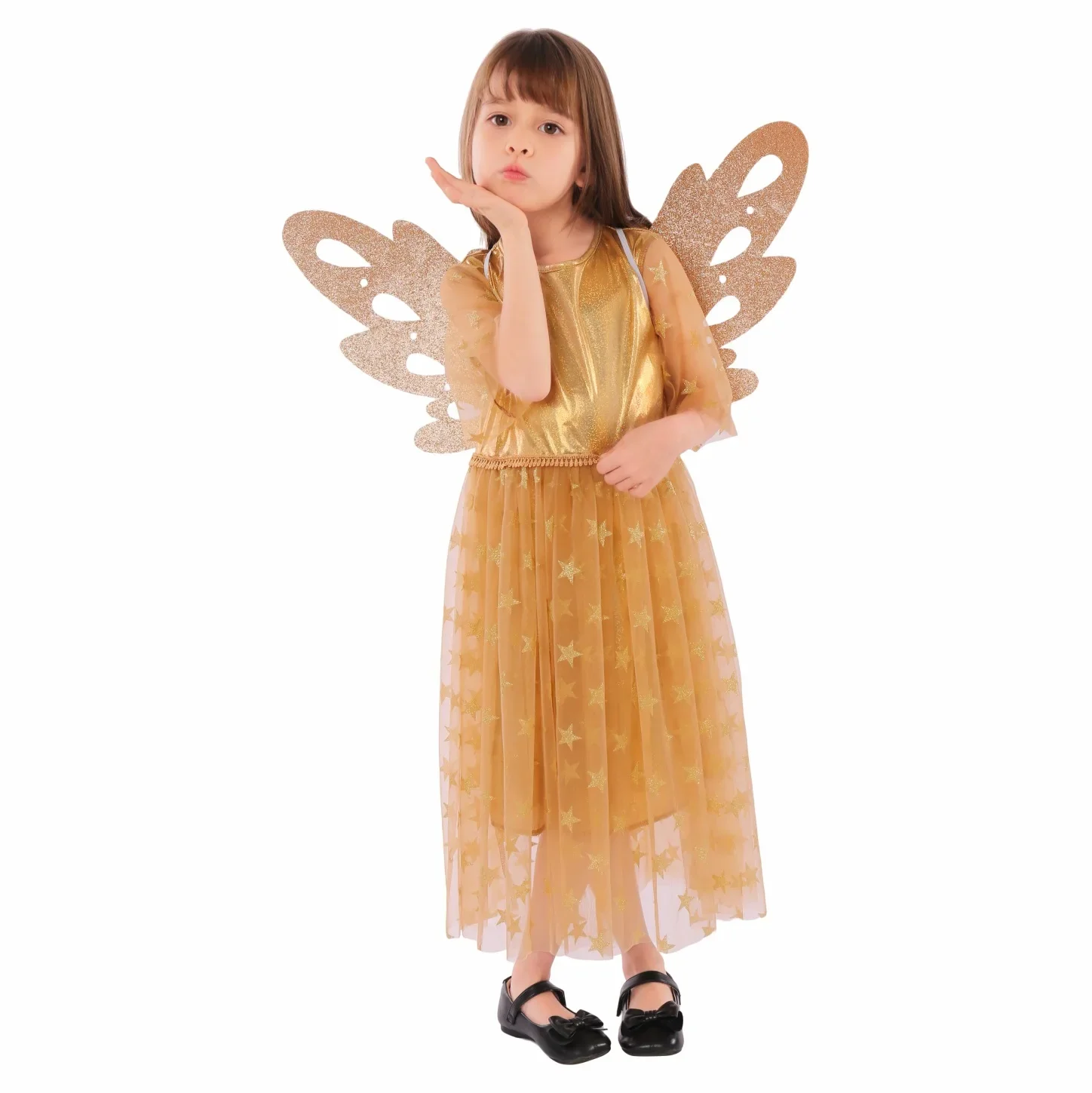 Kids Elf Angel School Party Stage Show Performance Roles Play Outfit Children Girls Halloween Cosplay Costumes