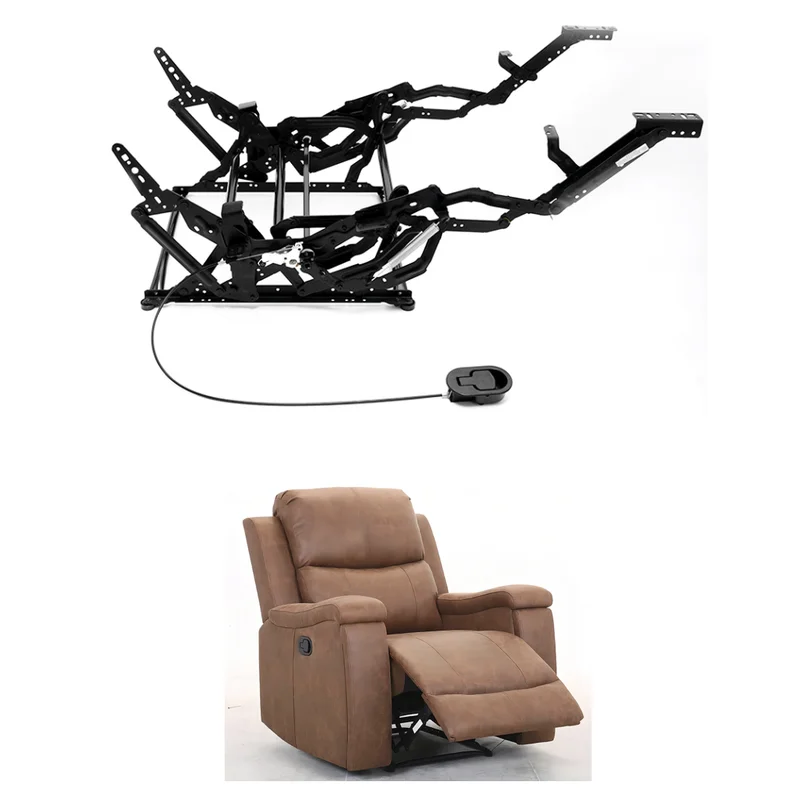 

4318 Factory Price Metal To Floor Furniture Sofa Seat Manual Reclining Frame Sofa Reclinable Recliner Chair Parts Mechanism