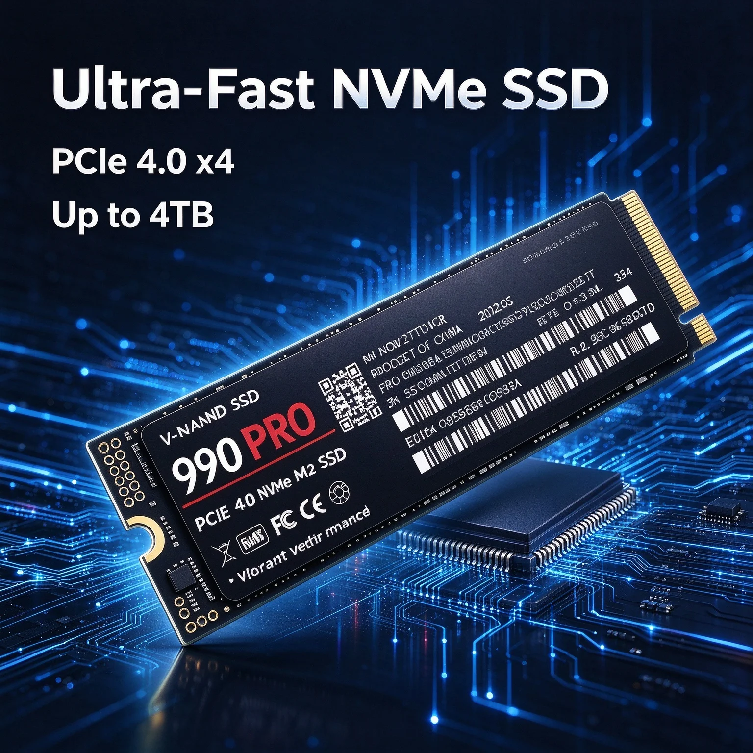 990 PRO SSD M.2 NVMe 500GB 1TB 2TB 4TB Up to 7300MBs PCIe 4.0 Performance Beast Gaming Drive Laptop Desktop Pro Max SSD
