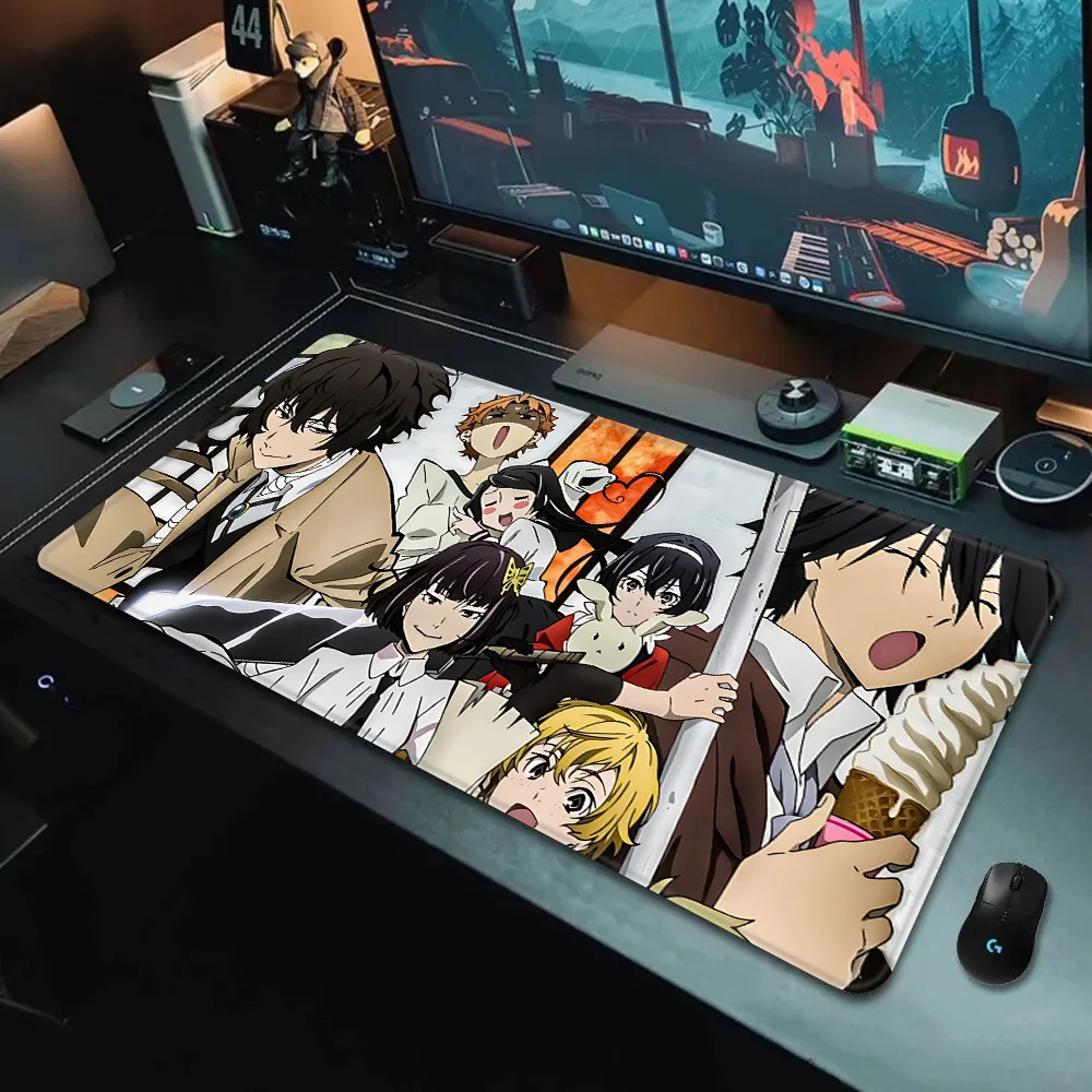 Anime Bungo Stray Dogs Mousepad HD Printing Computer Gamers Locking Edge Non-slip Mouse Pad XXL90x40cm Keyboard PC Desk Pad