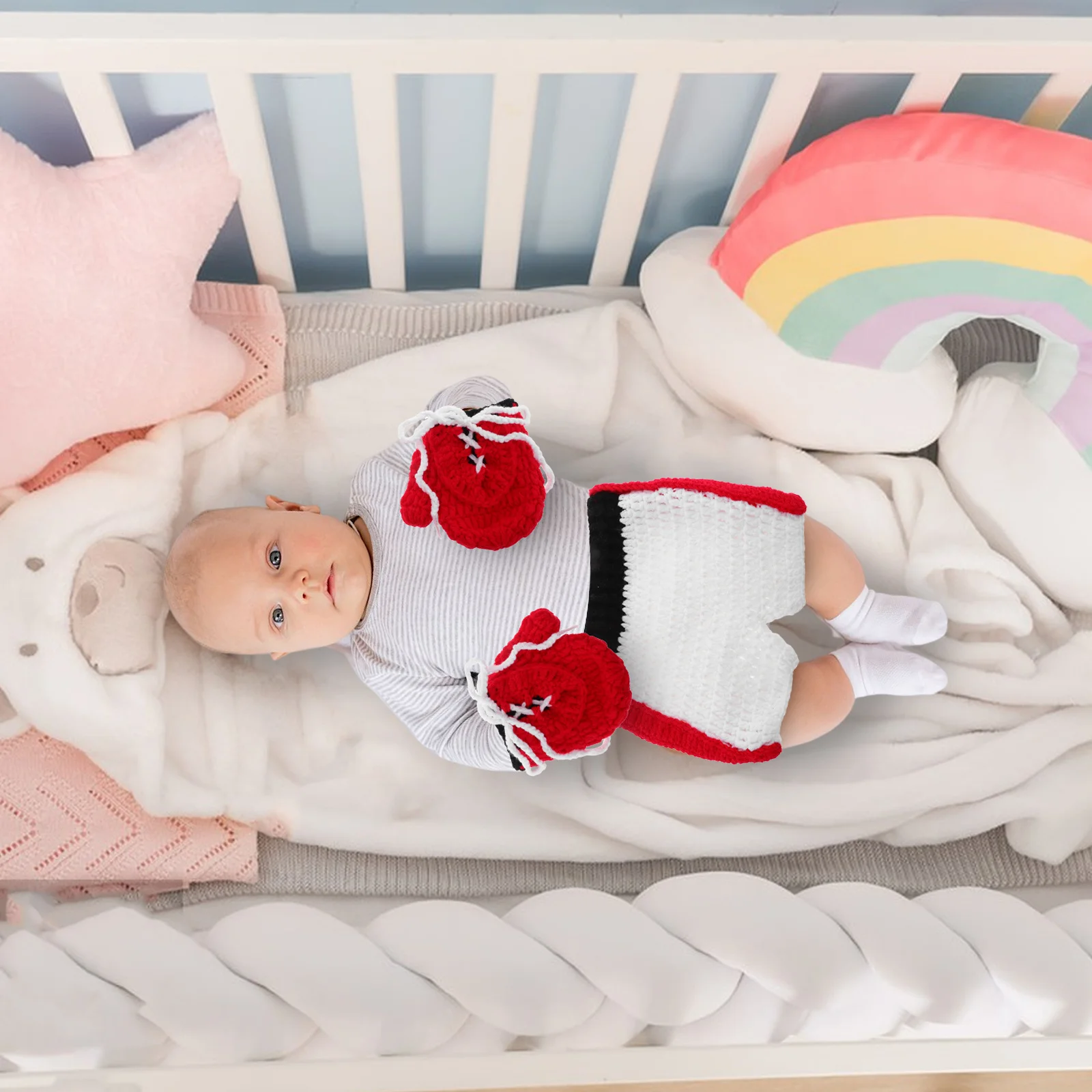 

1Set Newborn Boxing Photography Outfit Baby Photoshoot Clothes Soft Comfortable Infant Photo Shoot Costume Photoshoot Clothes