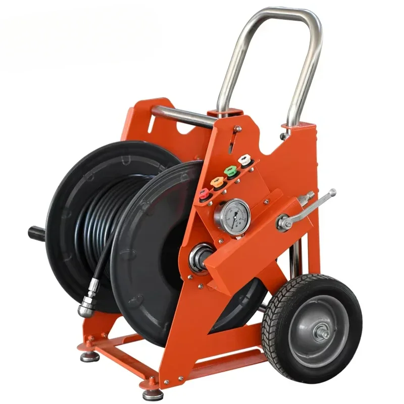 

Amjet High Pressure Water Jet Sewer Cleaning Machine Sewer Cleaning Dustproof Hand Hose Reel 3/8 Inch 30 Meters
