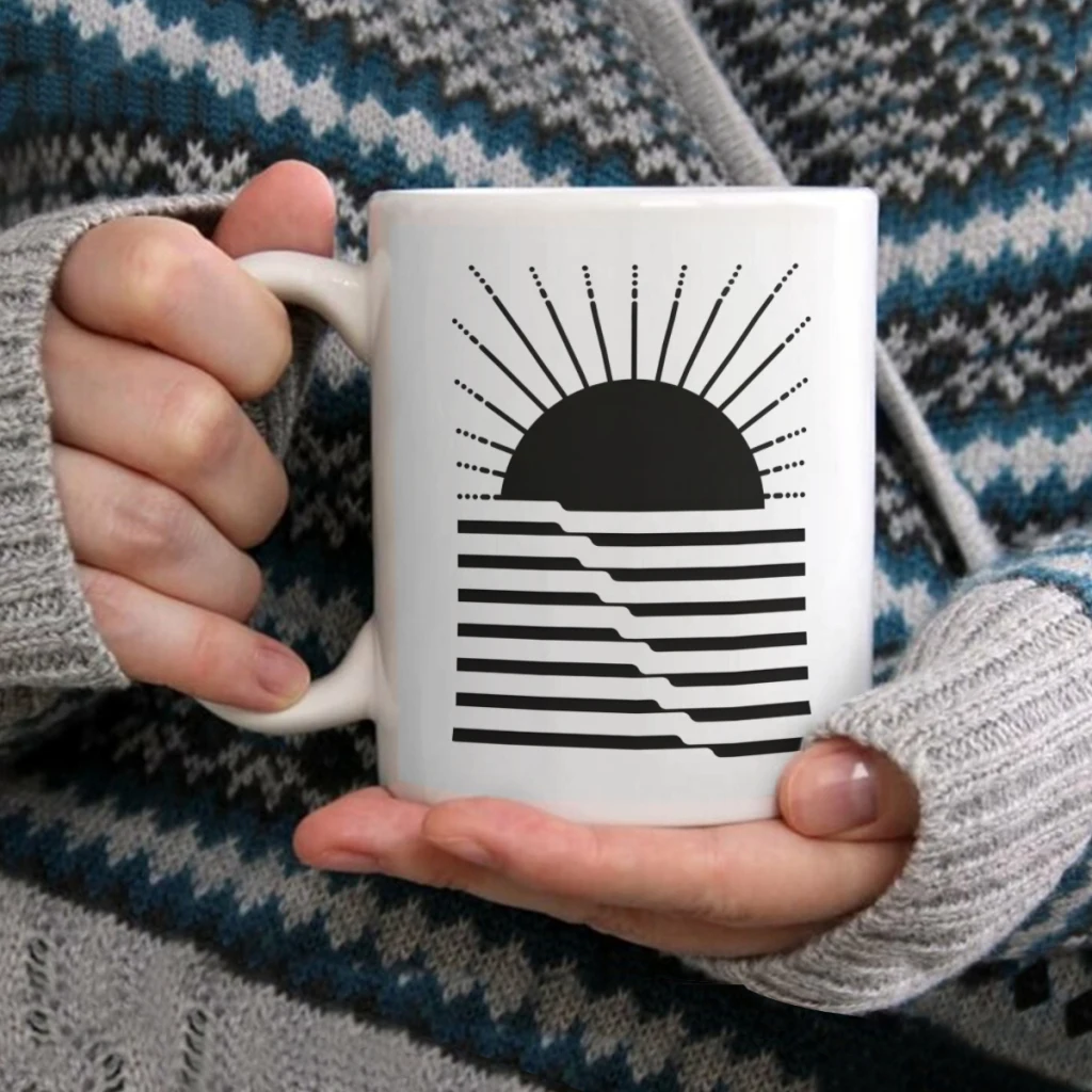 

WavesCoffee Mug Tea Cup 11oz Coffee Cup Funny Birthday Ceramic Mug Personalized Cup