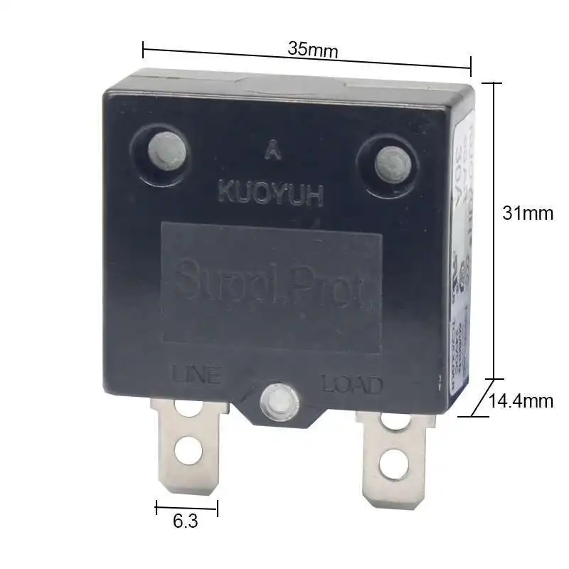 Kuoyuh 98AR سلسلة 5A 10A 15A 20A 25A 30A 40A 50Amotor حماية مفتاح حراري الزائد قطاع دارة
