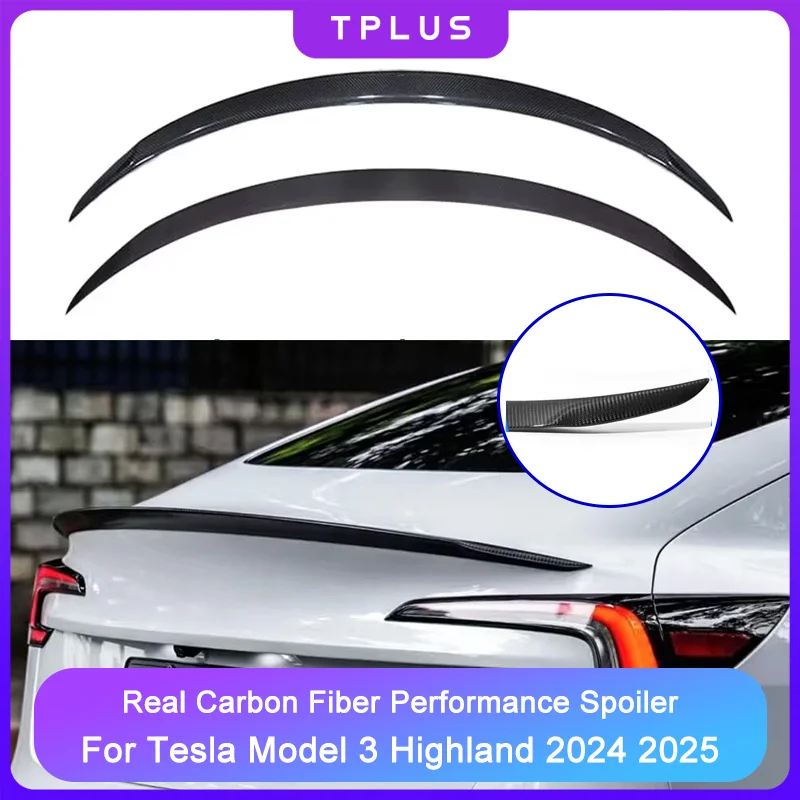 

Спойлер из настоящего углеродного волокна для Tesla Model 3 Highland 2024 2025 Высокопроизводительные спойлеры на заднее хвостовое крыло Багажник Автомобильные аксессуары