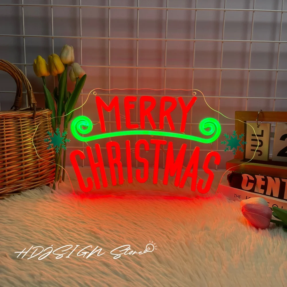 

С Рождеством светодиодный свет неоновая вывеска для дома, спальни, магазина, декора комнаты, USB настенный декор, рождественский неоновый светодиодный знак, подарок для детей