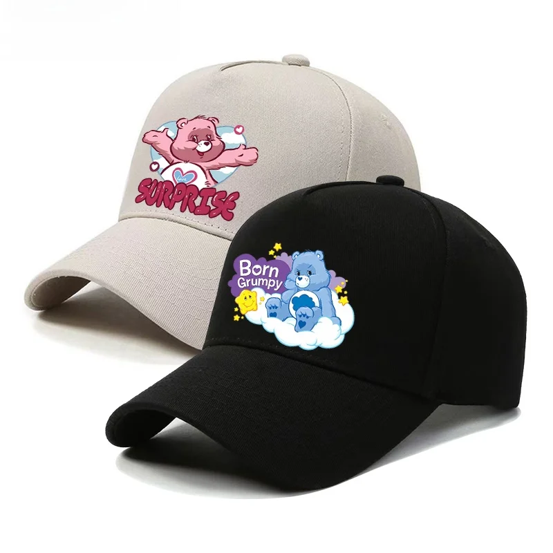 

Бейсболка Heart Bear Rainbow Bear Cap ex Casual Outdoor Cycling, хлопковая кепка с круглой тульей для подростков