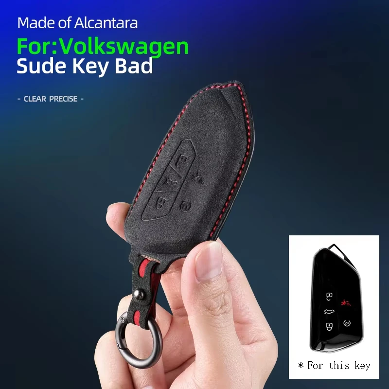 Suede Car Key Case Cover Shell Retro Fashion for Volkswagen Lavida Sagitar Magotan Passat Lamando L Auto Keychain Accessories
