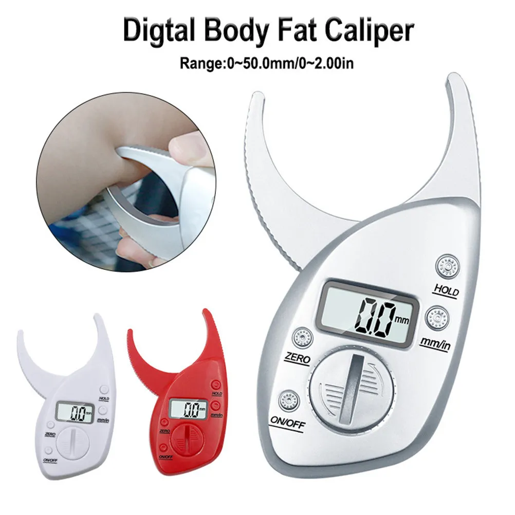 Analyzer Body Fat Caliper Measuring Tool Accurate Reliable Easy Use Portable LCD Display Teller Fat Clip Measure Statistics