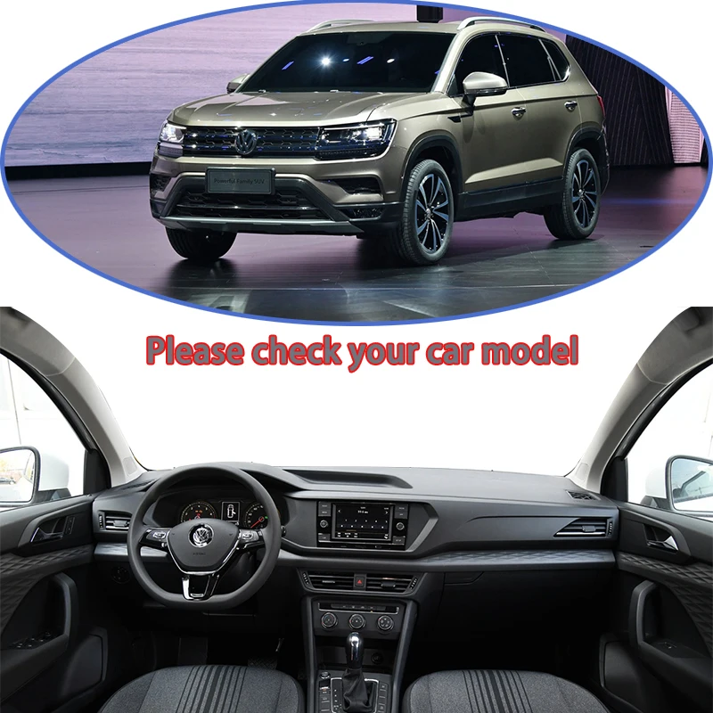 For Volkswagen Taos 2018 2019 2020 2021 2022 Car Dashboard Cover Dustproof Sun-shading Protector PadInterior Mouldings Sticker