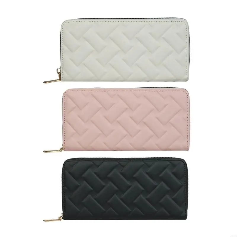 

Leather Long Wallet for Women Men Vintage Checkbook Wallets Credit Card Holder Handbags Zippers Phone Purses Gift 20CA