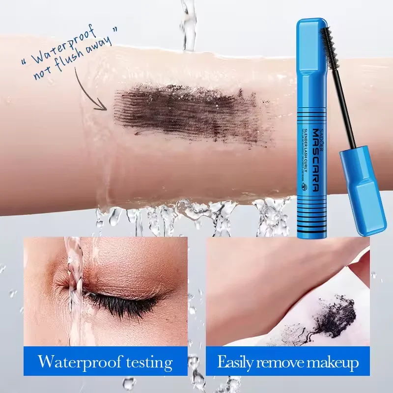 Máscara de pestañas resistente al agua 5D, pestañas alargadoras, maquillaje para mujer, máscara resistente al agua, máscara de fibra de seda negra, Cosméticos Coreanos nuevos