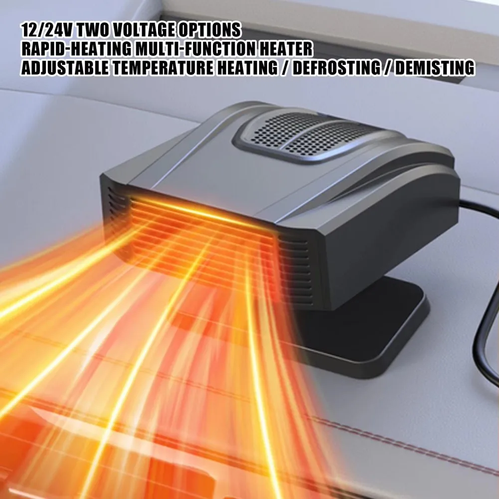 Car Heater Defroster Demister 12V 24V Fast Heating Air Purifier Auto Windshield Anti-Fog Electric Heating Dryer