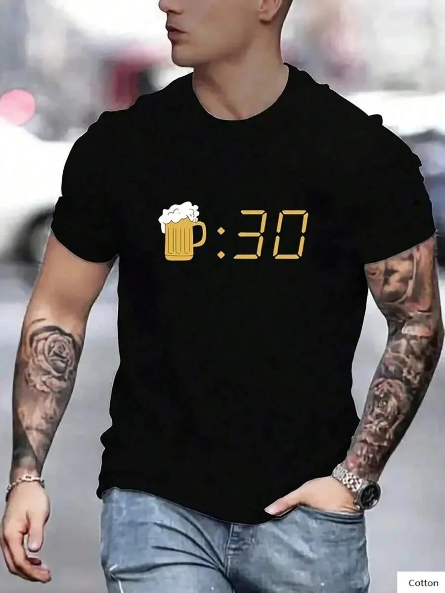 

Хлопковая футболка с принтом пива 30, супер крутой выбор для любителей пива, чтобы показать свою любовь для пива в повседневной повседневной футболке S-4XL