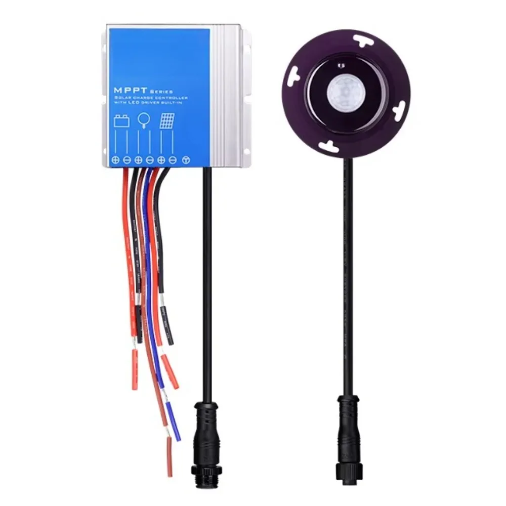 

8A 12V MPPT Solar Charge Controller Waterproof with PIR Motion Sensor for Street Light Lamp