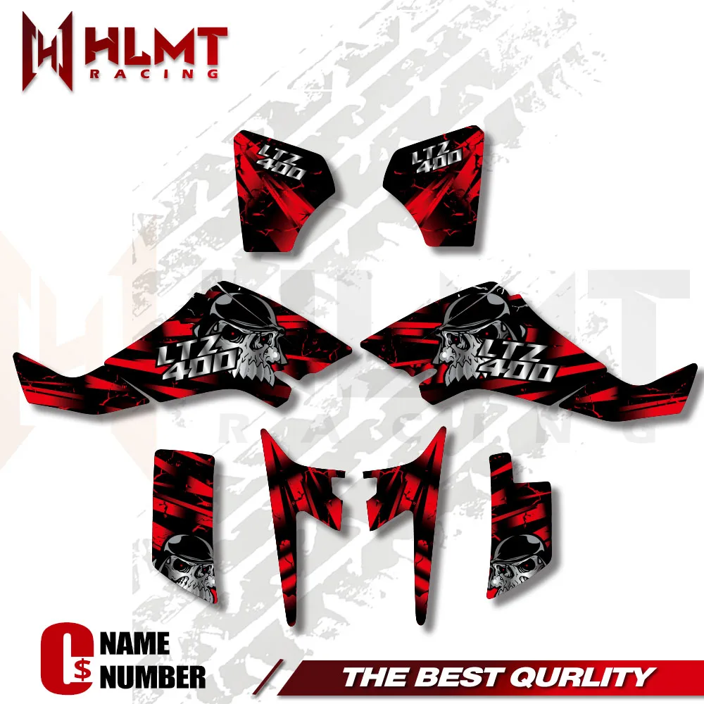 Motorcycle Backgrounds Graphic Decals Sticker Kit DECO Dekor For Suzuki LTZ 400 2003 2004 2005 2006 2007 2008 Custom design