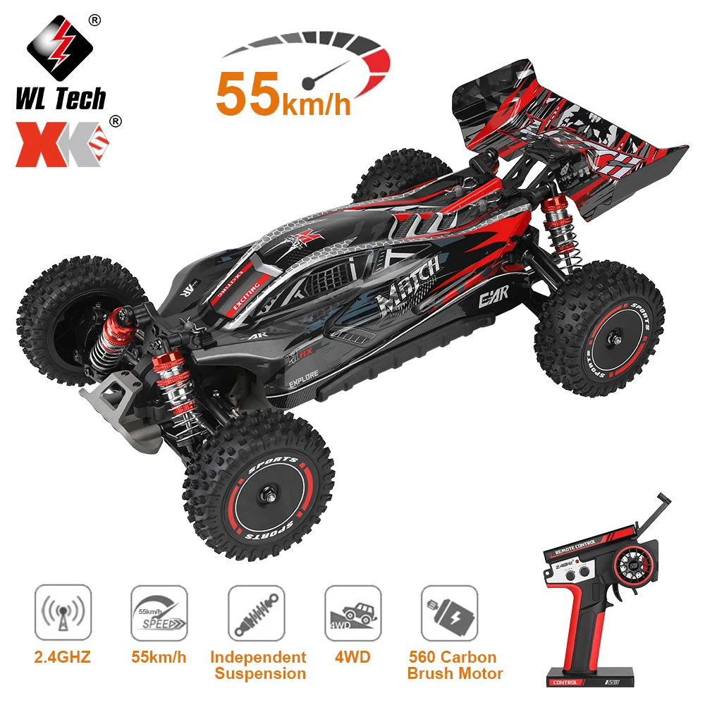 

WLtoys XK 124010 RC Racing Car 55KM/H 2.4G High Speed Drift 1/12 4WD RTR Trucks