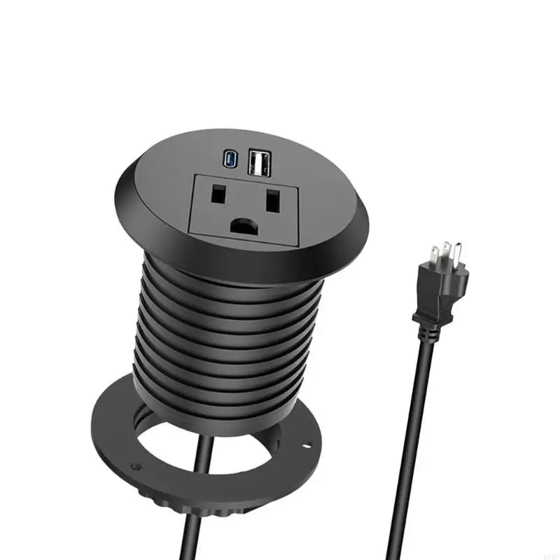 2USB Port 18W Fast Charging Hubs Power Outlet Rotary Fixation Design 50mm Cutout Overloads Protections 2M Cable Length 