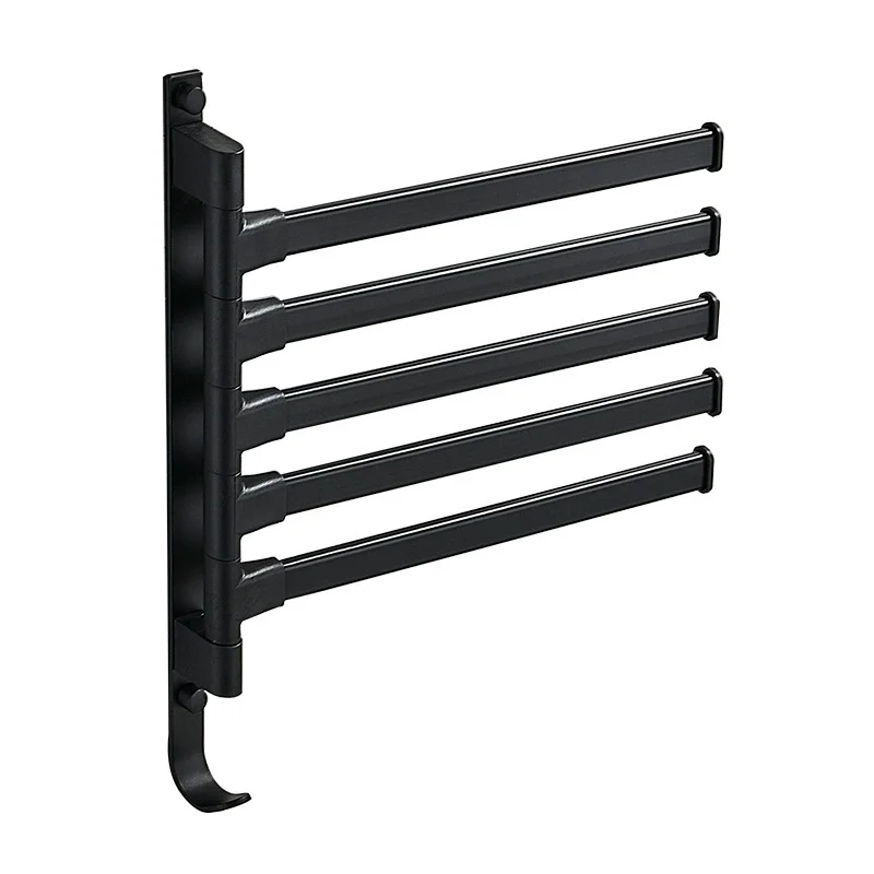 180° Rotating Foldable Towel Rack,Wall Mounted Bathroom Towel Holder,Rustproof Towel Rail,Space Saving Drying Rack