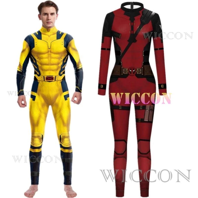 Film Superheld James Howlett Logan 3D Wilson 3D Jumpsuit Catsuit Mannen Cosplay Kostuums Zentai Halloween Bodysuit