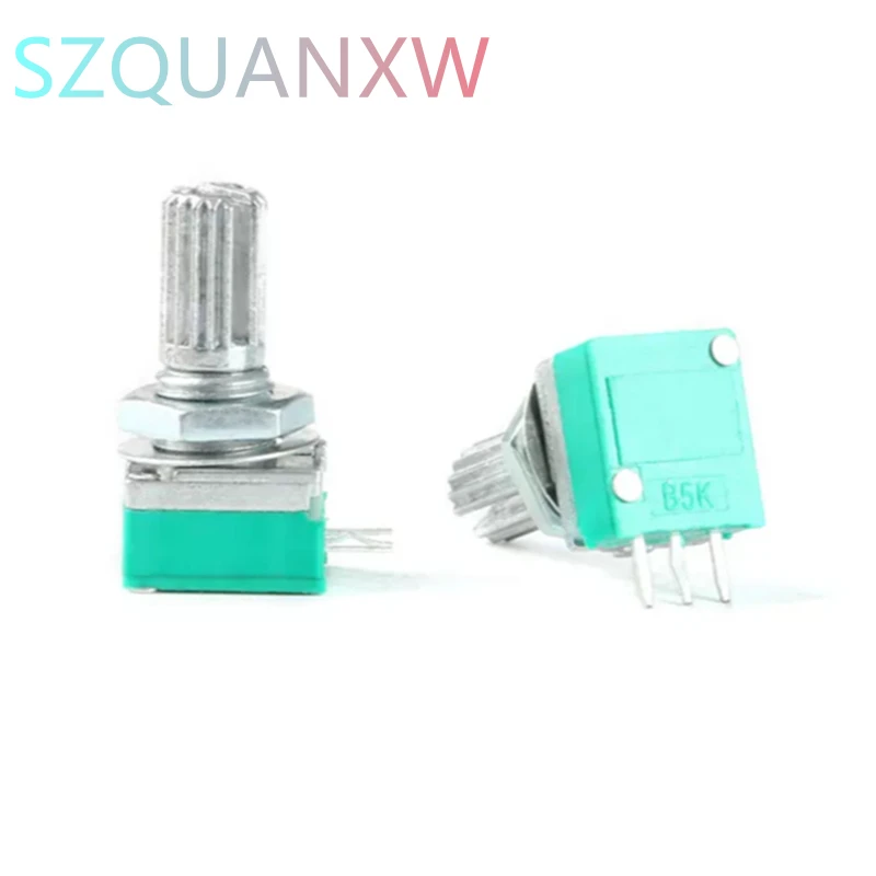 5pcs RK097N  Single Audio Amplifier Seal Potentiometer B5K 10K 20K 50K 100K 500KBend Pin 3P with Gasket Nut