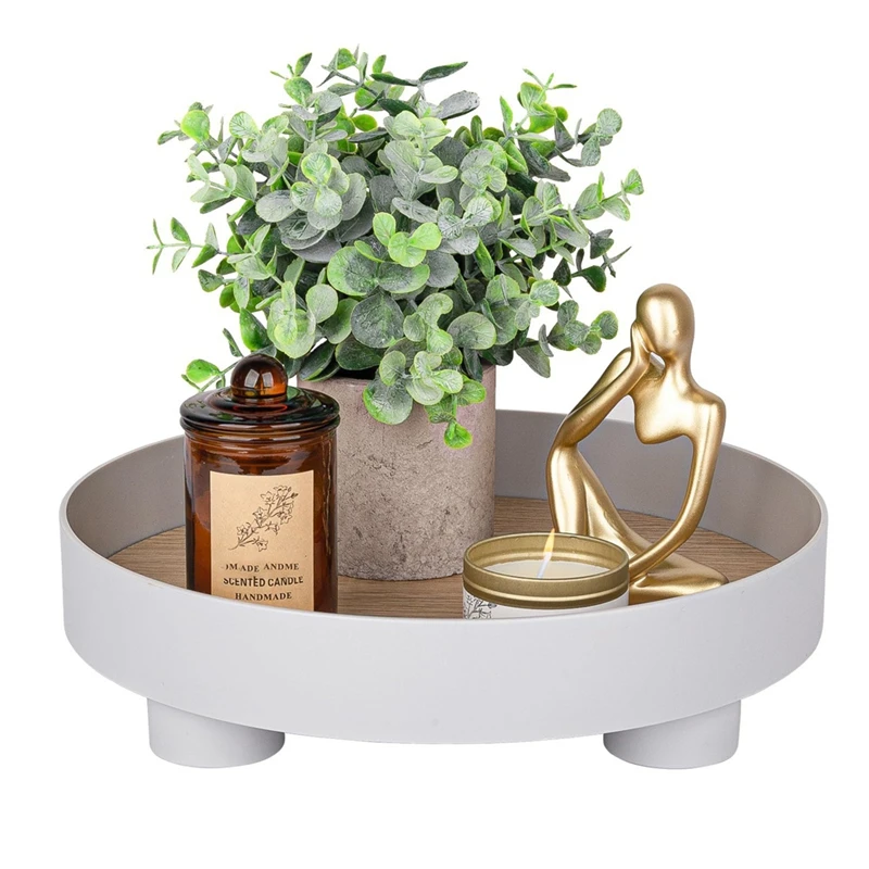 Decorative Tray Small Round Tray Home Decorative Bathroom Tray Wooden Decorative Tray