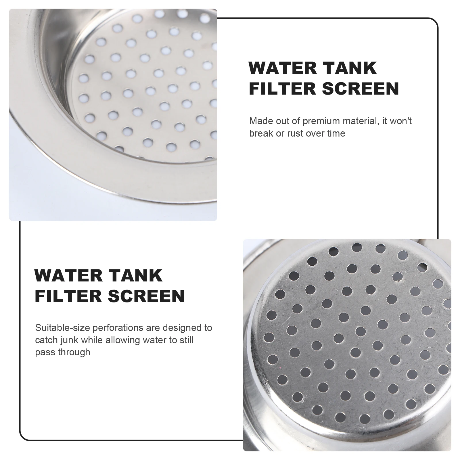 

2pcs Strainer Durable Filter Basket Kitchen Bathroom Waste Catcher Hair Stopper Drain Sink Strainer Removable