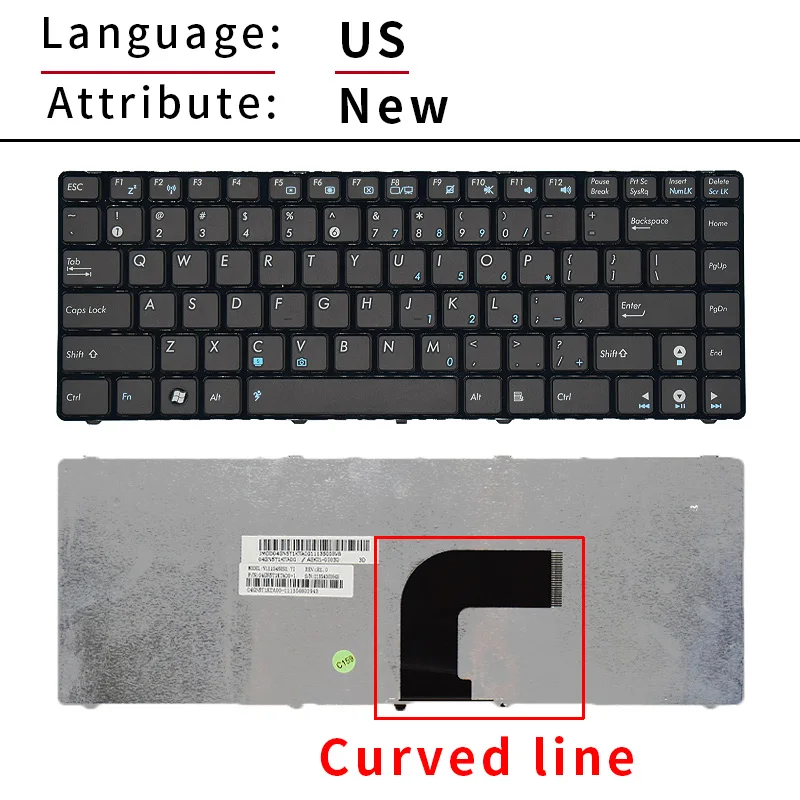 Ru/russische Laptop-Tastatur für asus k42j x43 a43s a42 k42 x42j ul30 n42 n43 b43 u41 k43s u35j ul80 u35j u80 u80e k42d k42f